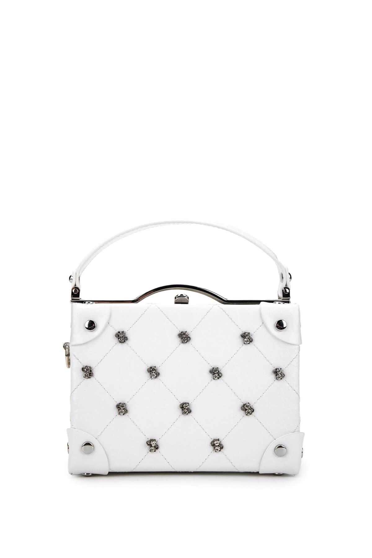  Tamer Tanca Kadın Vegan Beyaz Omuz Çanta