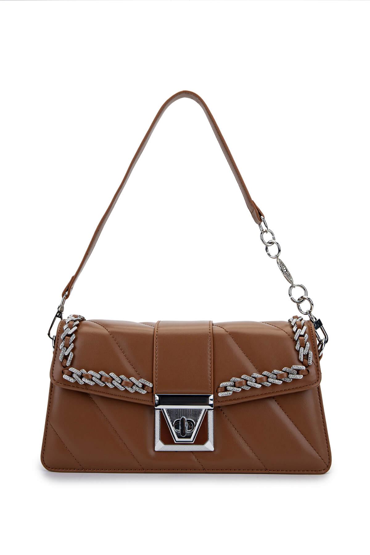  Tamer Tanca Kadın Vegan Camel Omuz Çanta