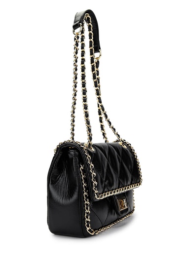  Tamer Tanca Kadın Vegan Siyah Omuz Çanta