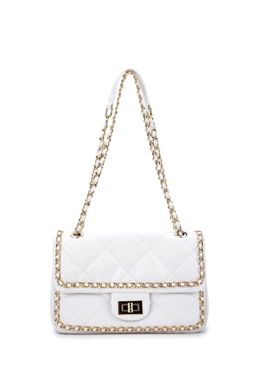  Tamer Tanca Kadın Vegan Beyaz Omuz Çanta