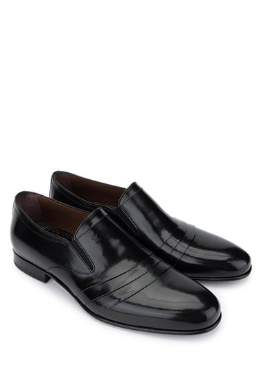  Tamer Tanca Erkek Hakiki Deri Siyah Klasik Ayakkabı