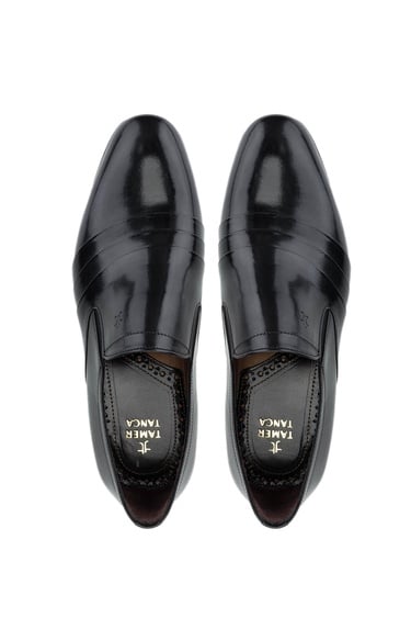  Tamer Tanca Erkek Hakiki Deri Siyah Klasik Ayakkabı