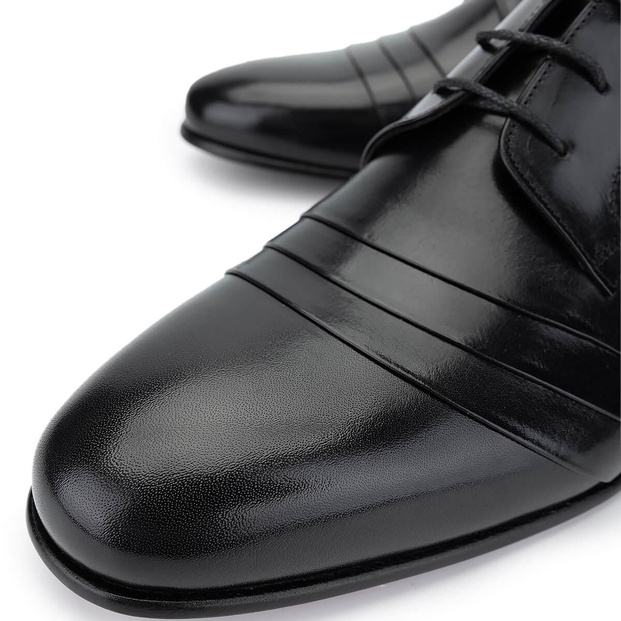 Tamer Tanca Erkek Hakiki Deri Siyah Klasik Ayakkabı