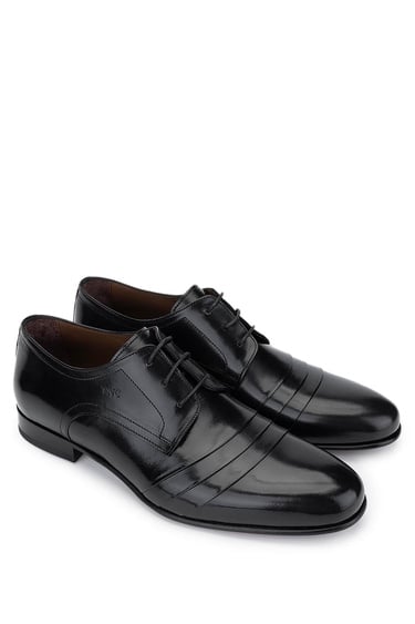  Tamer Tanca Erkek Hakiki Deri Siyah Klasik Ayakkabı