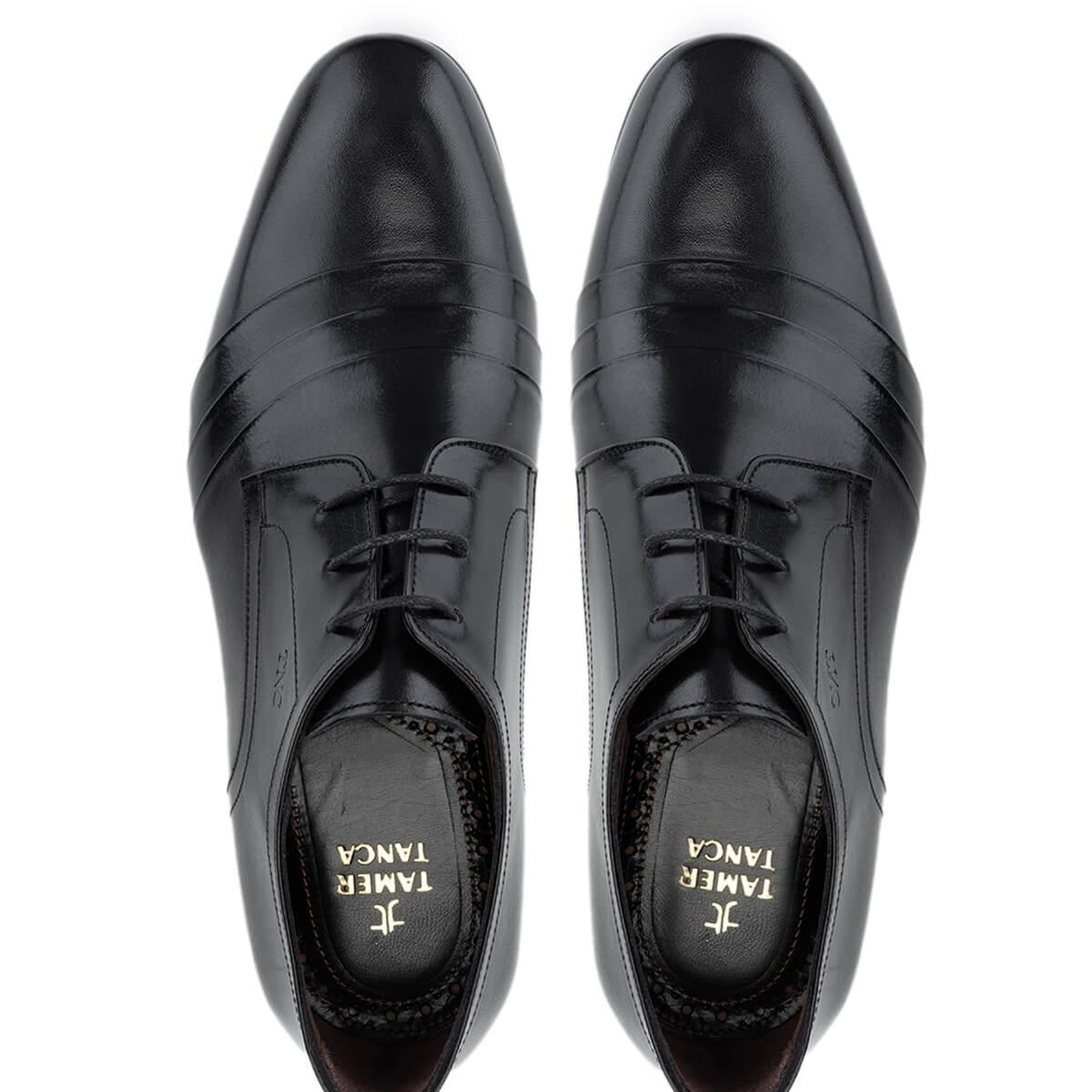 Tamer Tanca Erkek Hakiki Deri Siyah Klasik Ayakkabı