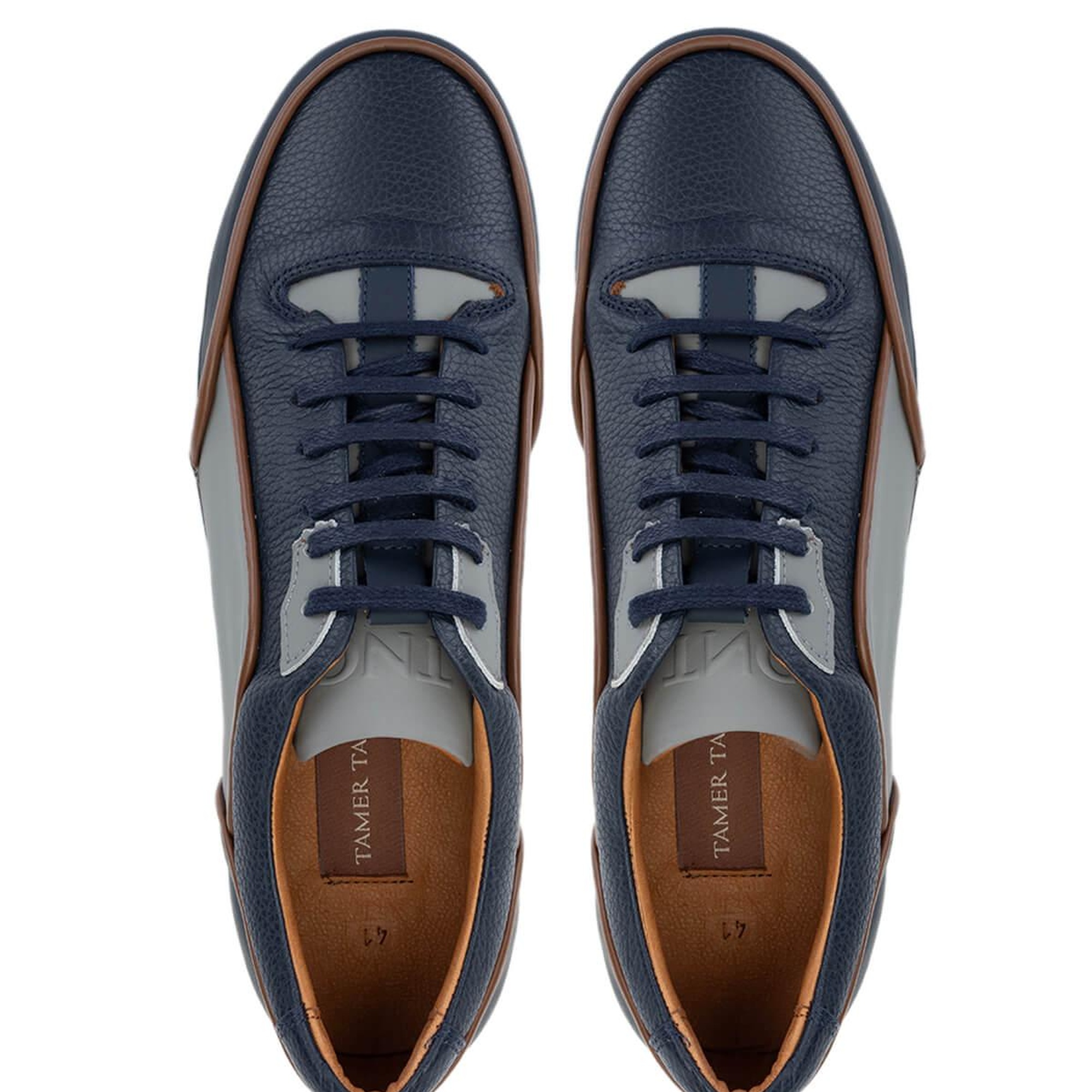 Tamer Tanca Erkek Hakiki Deri Lacivert Sneakers & Spor Ayakkabı