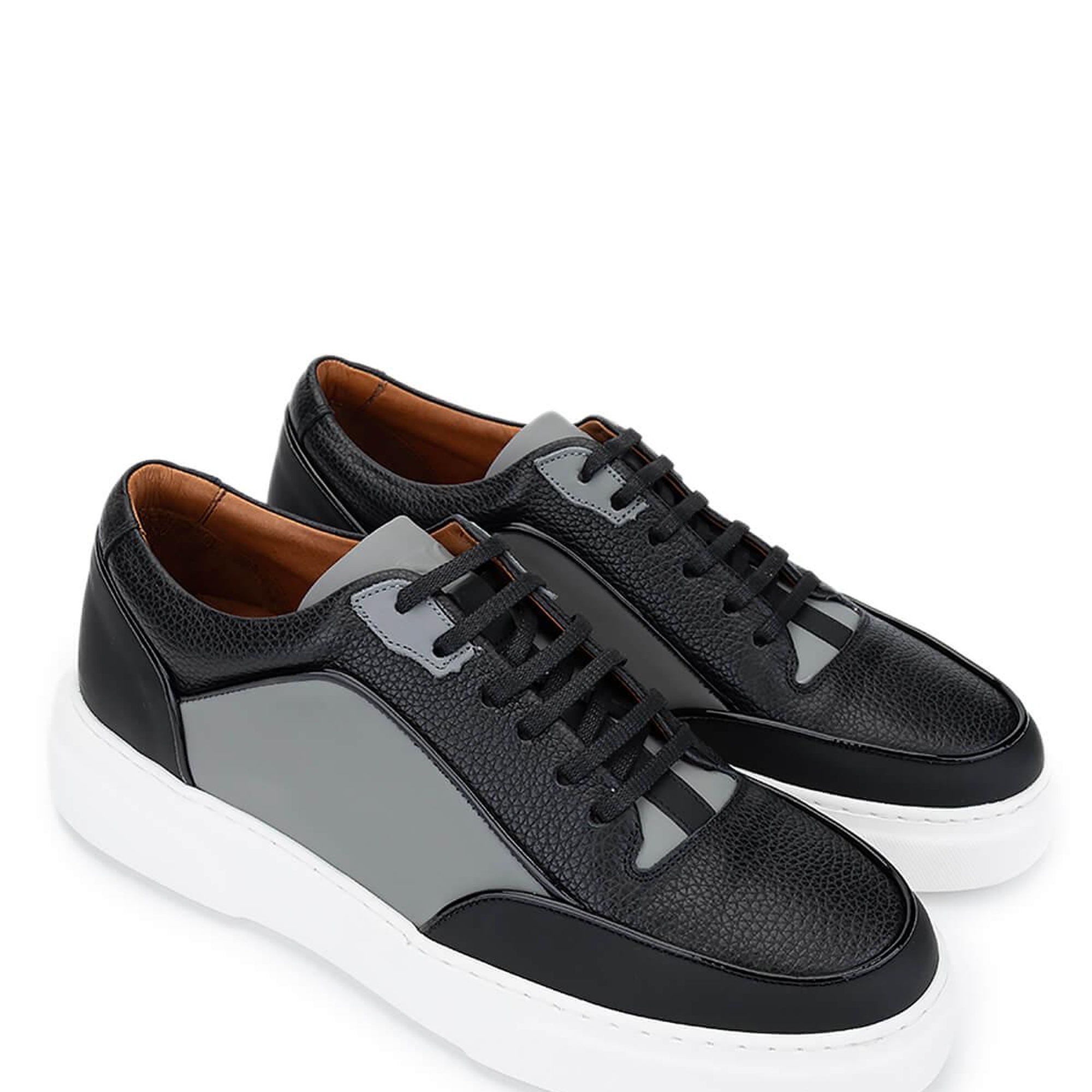 Tamer Tanca Erkek Hakiki Deri Siyah Sneakers & Spor Ayakkabı