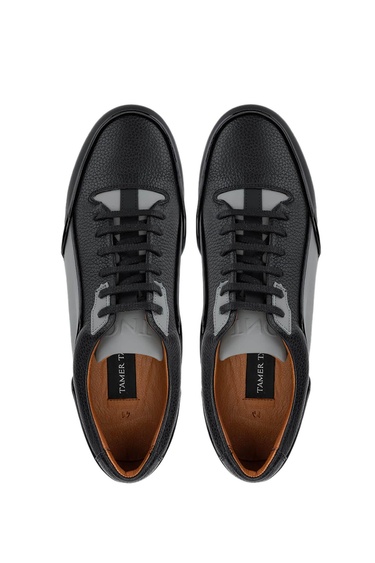  Tamer Tanca Erkek Hakiki Deri Siyah Sneakers & Spor Ayakkabı