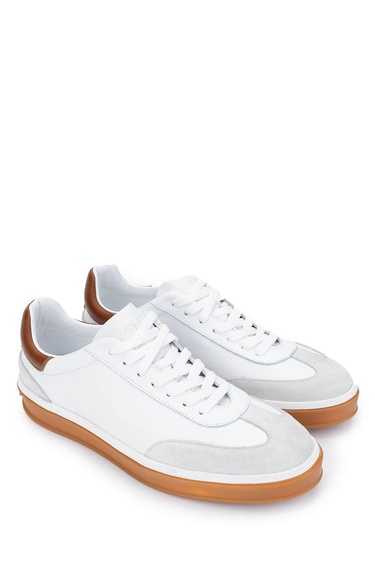  Tamer Tanca Erkek Hakiki Deri Beyaz Sneakers & Spor Ayakkabı
