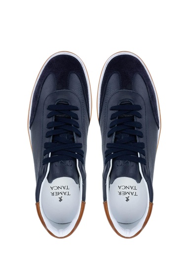  Tamer Tanca Erkek Hakiki Deri Lacivert Sneakers & Spor Ayakkabı
