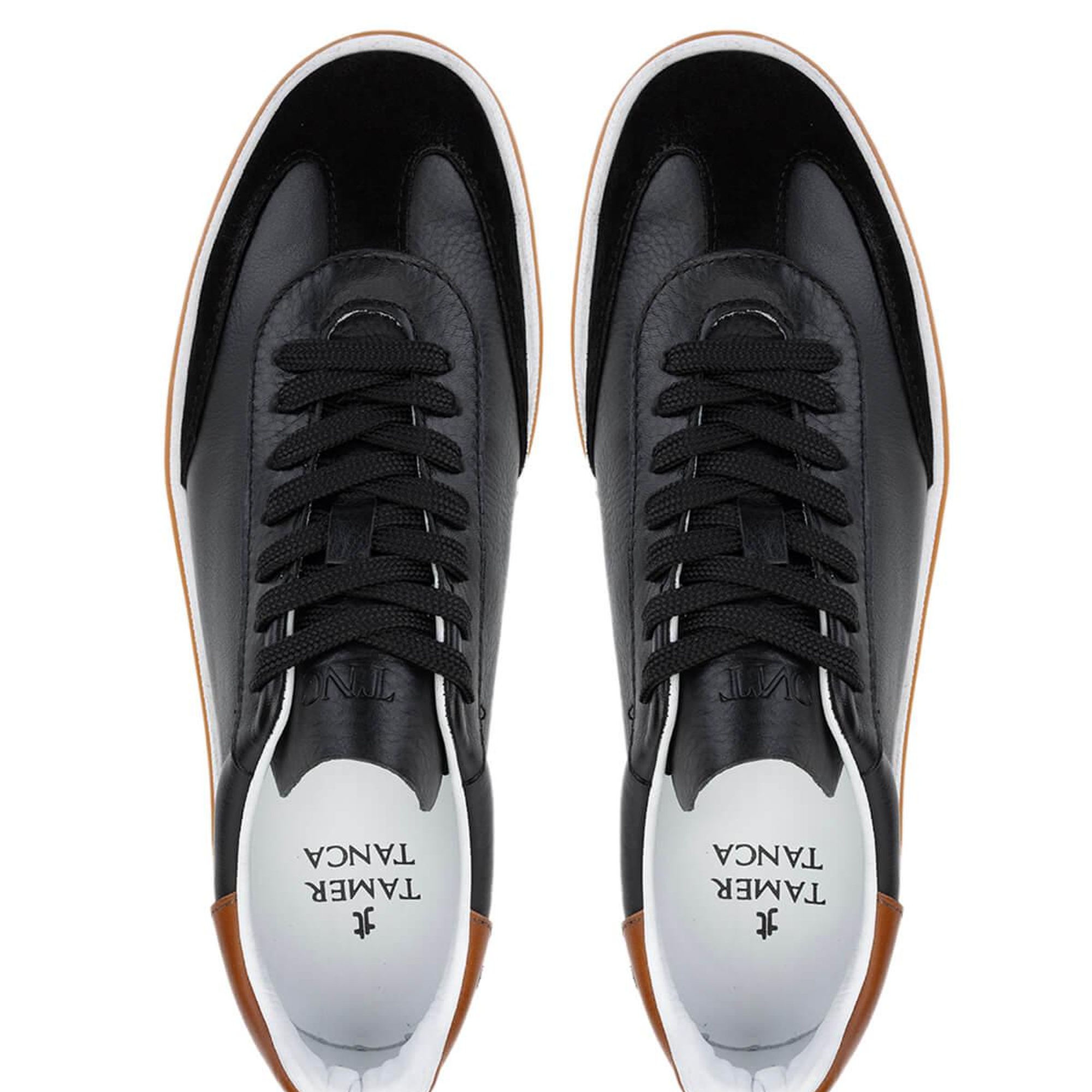 Tamer Tanca Erkek Hakiki Deri Siyah Sneakers & Spor Ayakkabı
