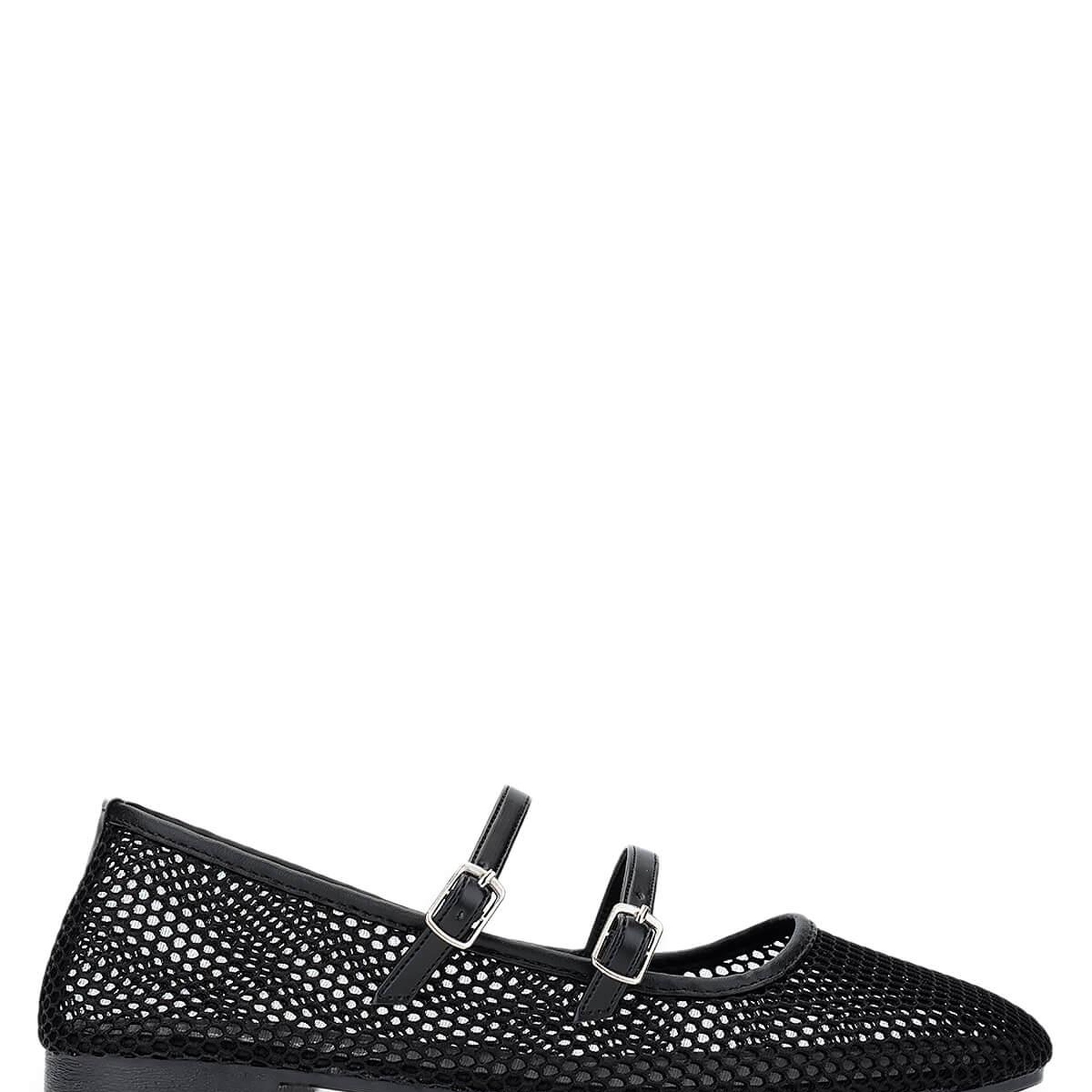 Tamer Tanca Kadın Deri & Tekstil Siyah Babet Ayakkabı