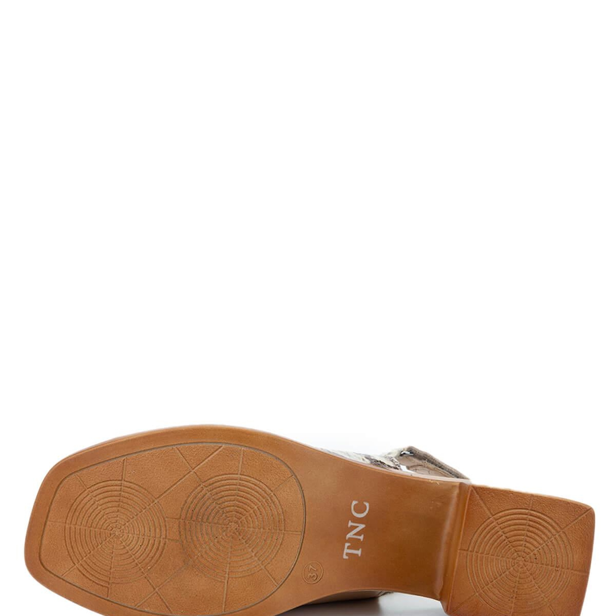 Tamer Tanca Kadın Hakiki Deri Nude/Kahverengi Topuklu Sandalet