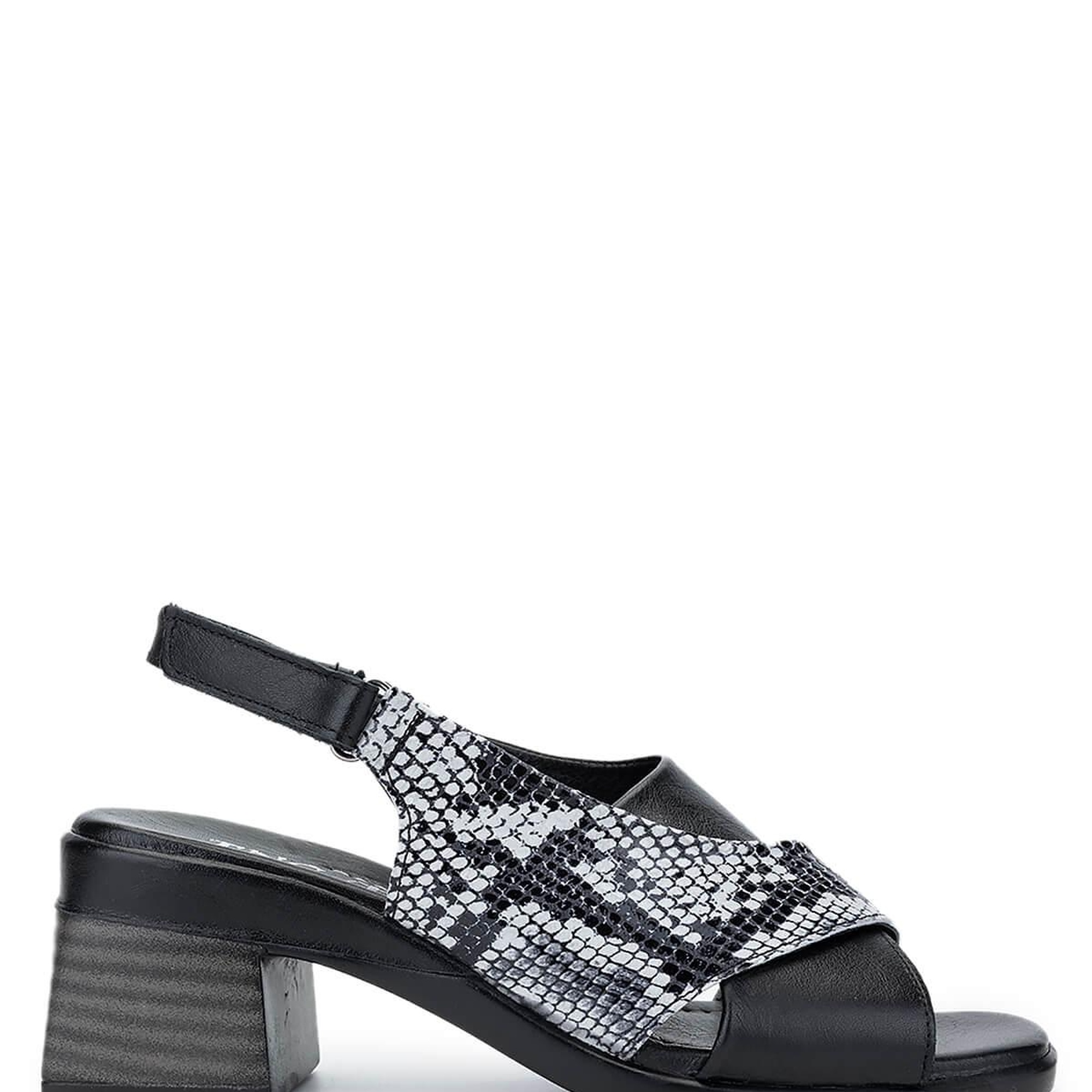 Tamer Tanca Kadın Hakiki Deri Siyah Topuklu Sandalet