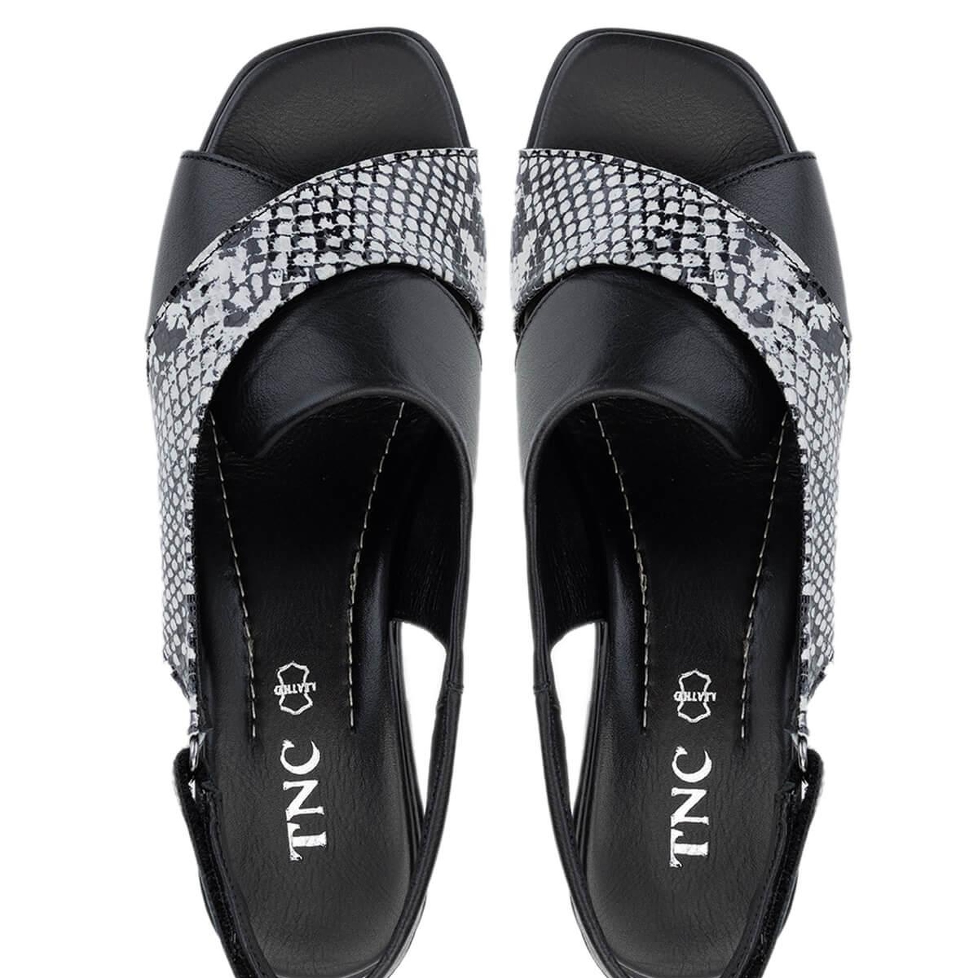 Tamer Tanca Kadın Hakiki Deri Siyah Topuklu Sandalet