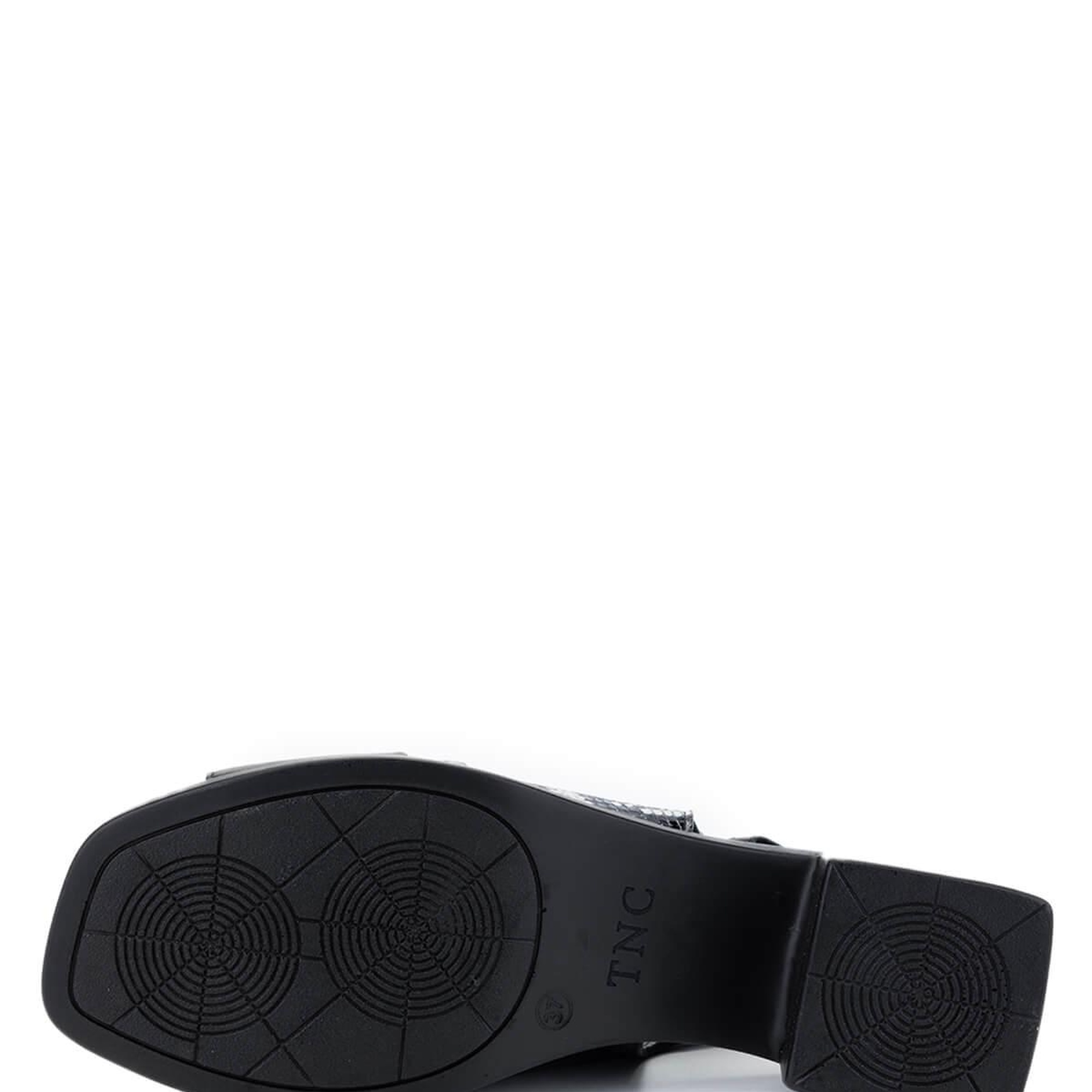 Tamer Tanca Kadın Hakiki Deri Siyah Topuklu Sandalet