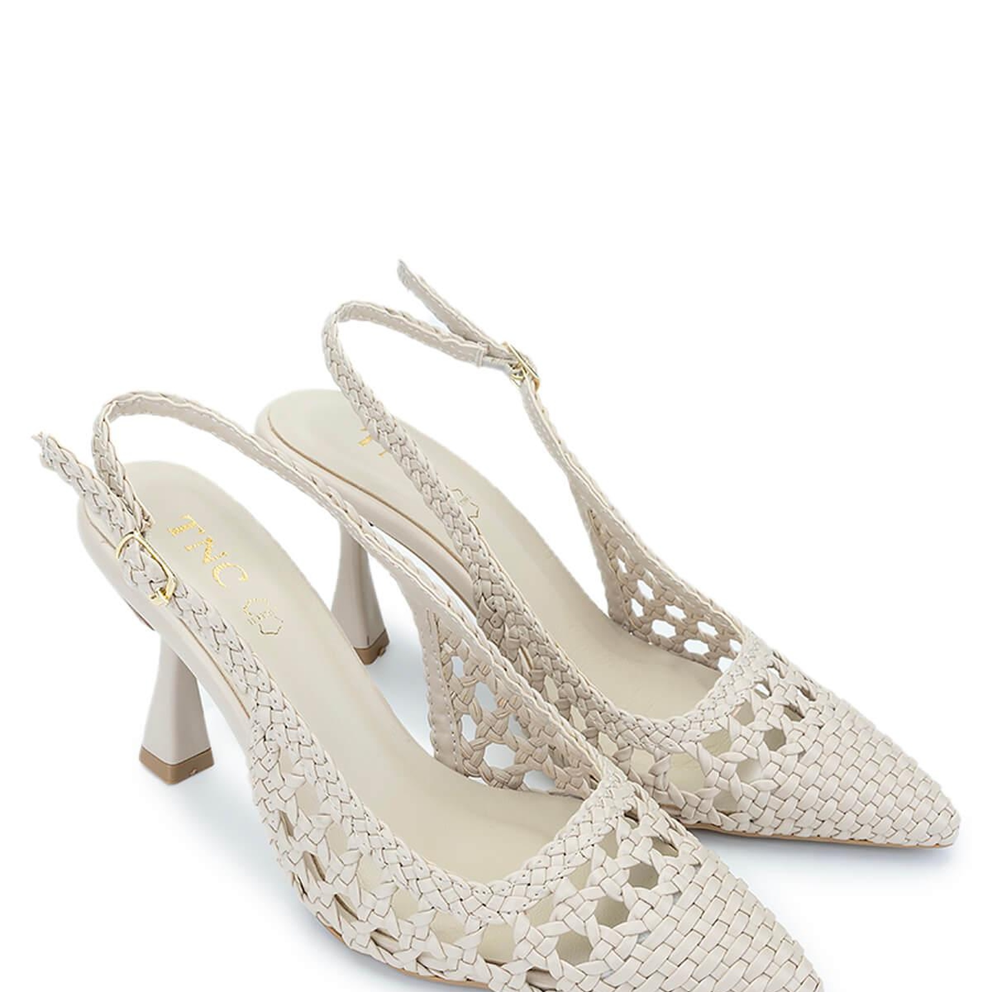 Tamer Tanca Kadın Vegan Bej Topuklu Ayakkabı