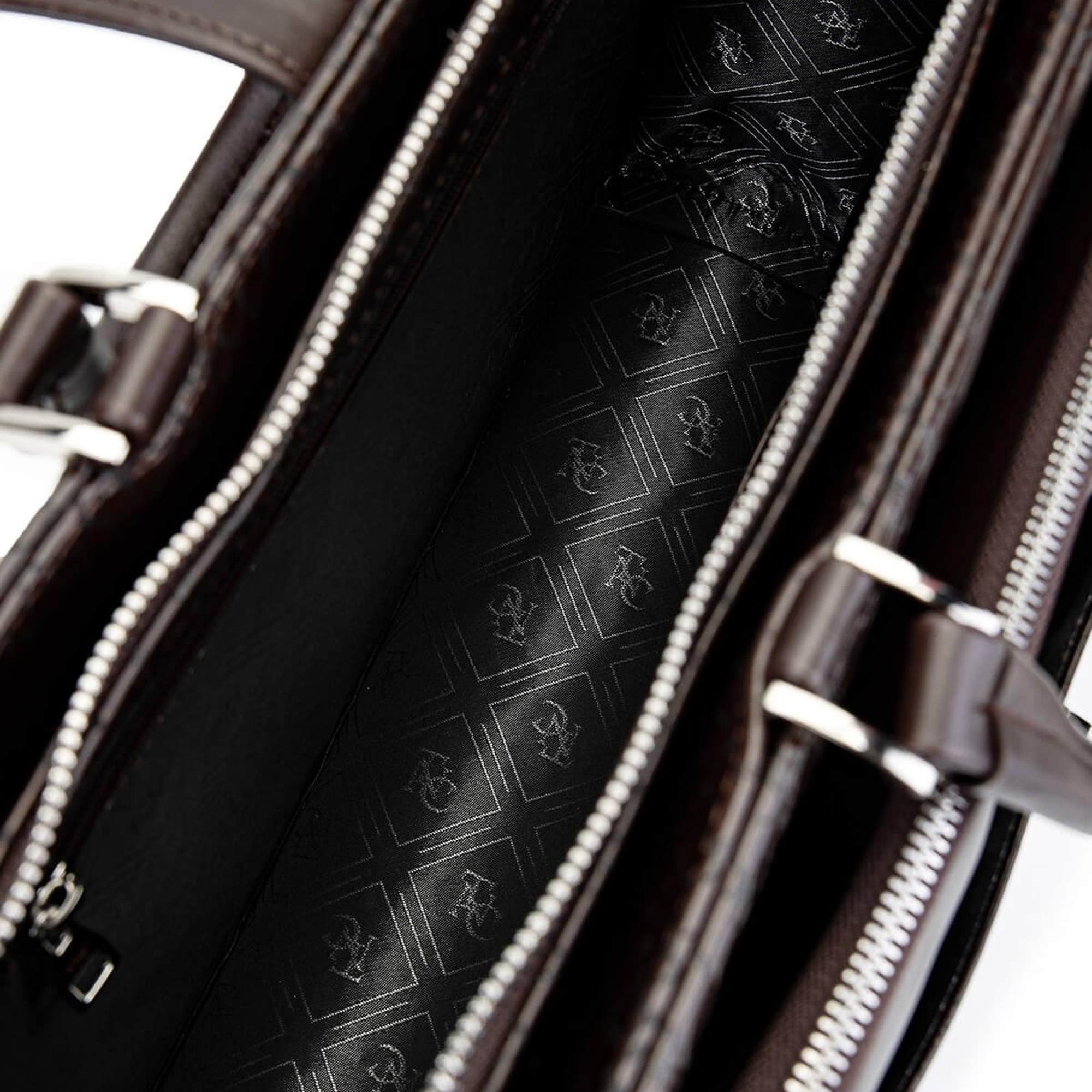 Tamer Tanca Unisex Vegan Kahverengi Kroko Evrak Çantası