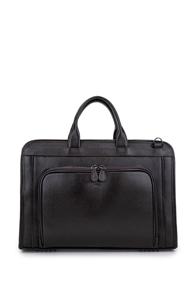  Tamer Tanca Erkek Hakiki Deri Kahverengi Evrak Çantası