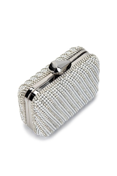  Tamer Tanca Kadın Vegan Gümüş Abiye Çanta