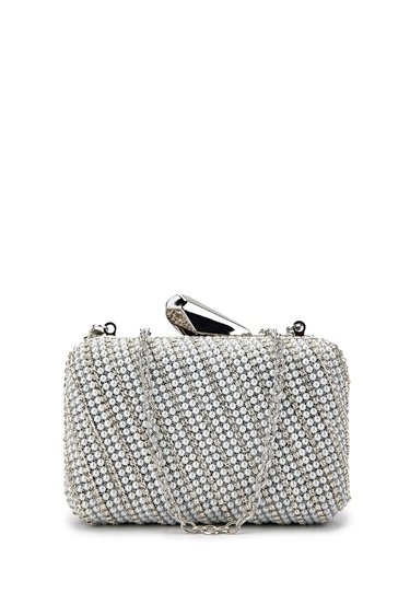  Tamer Tanca Kadın Vegan Gümüş Abiye Çanta