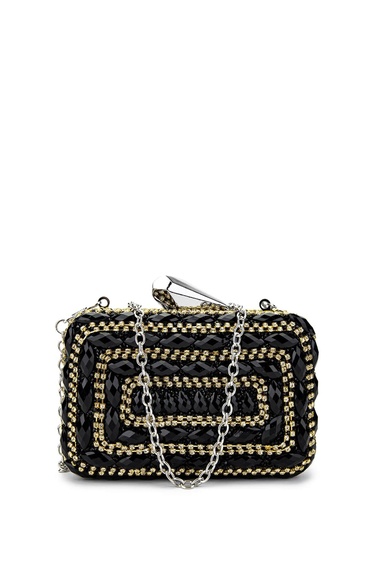  Tamer Tanca Kadın Vegan Siyah Abiye Çanta