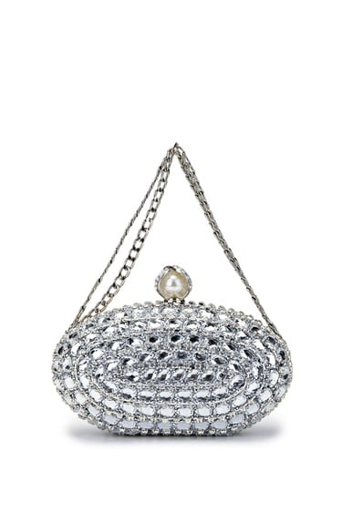  Tamer Tanca Kadın Vegan Gri Abiye Çanta