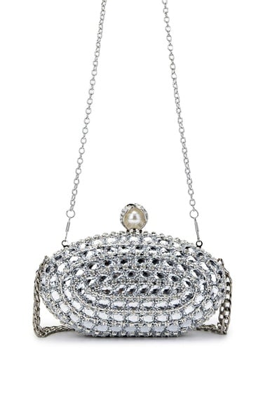  Tamer Tanca Kadın Vegan Gri Abiye Çanta