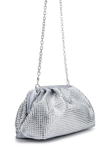  Tamer Tanca Kadın Vegan Gri Abiye Çanta