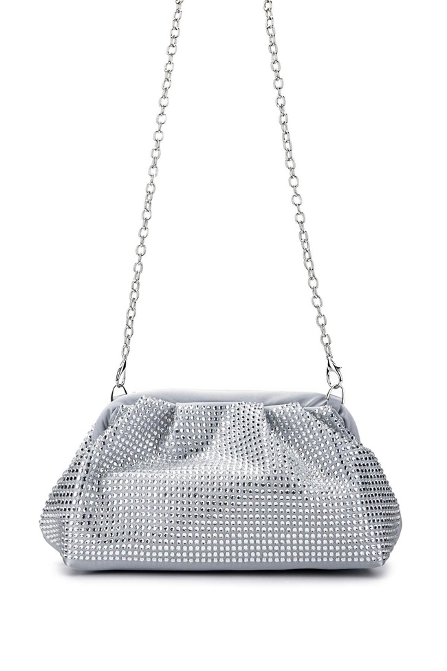  Tamer Tanca Kadın Vegan Gri Abiye Çanta