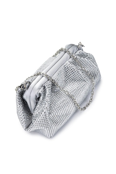  Tamer Tanca Kadın Vegan Gri Abiye Çanta