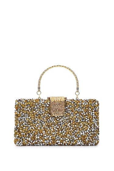  Tamer Tanca Kadın Vegan Altın Abiye Çanta