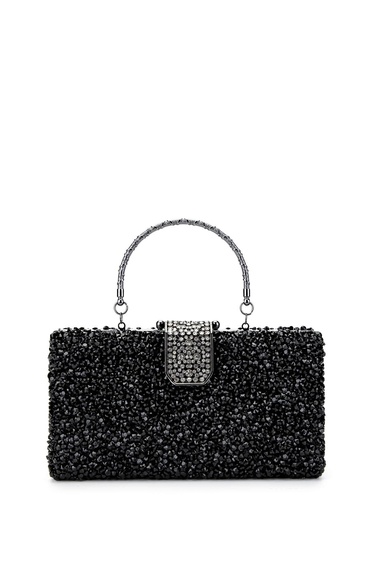  Tamer Tanca Kadın Vegan Siyah Abiye Çanta