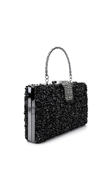  Tamer Tanca Kadın Vegan Siyah Abiye Çanta