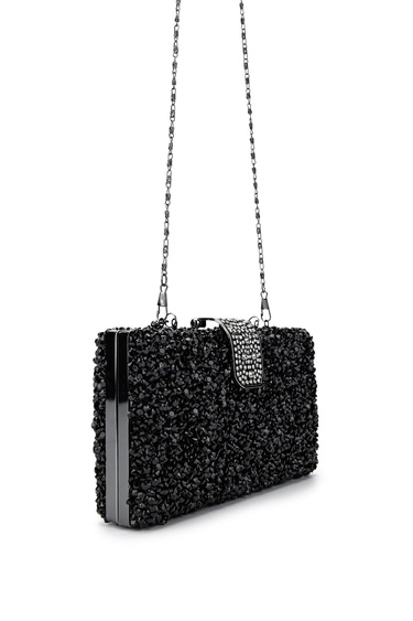  Tamer Tanca Kadın Vegan Siyah Abiye Çanta