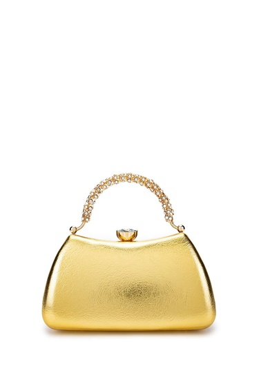  Tamer Tanca Kadın Vegan Altın Abiye Çanta