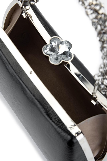  Tamer Tanca Kadın Vegan Siyah Abiye Çanta