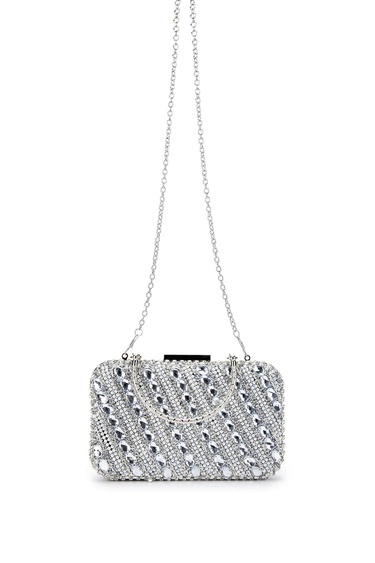  Tamer Tanca Kadın Vegan Gri Abiye Çanta