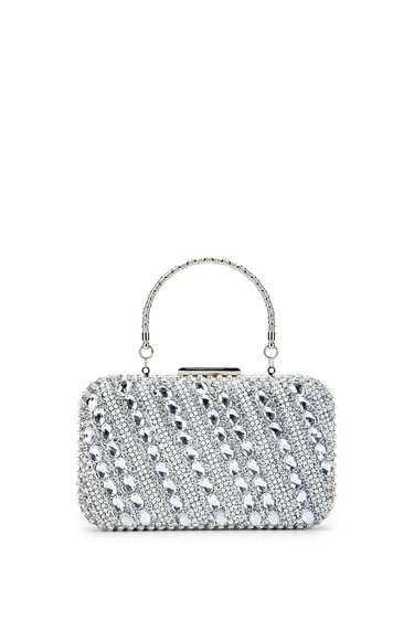  Tamer Tanca Kadın Vegan Gri Abiye Çanta