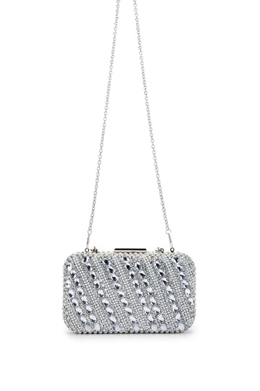  Tamer Tanca Kadın Vegan Gri Abiye Çanta