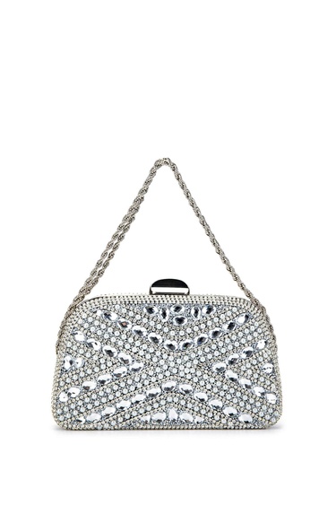  Tamer Tanca Kadın Vegan Gri Abiye Çanta