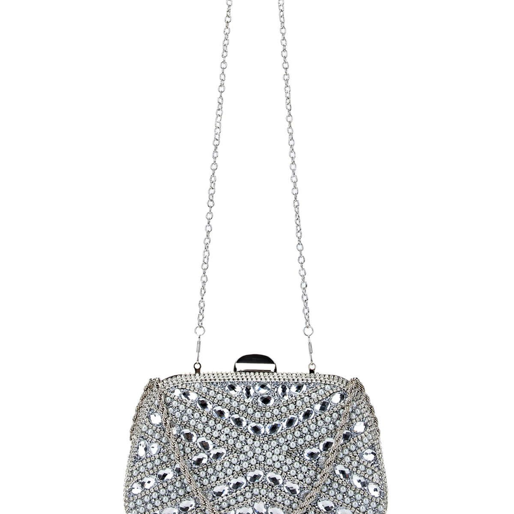 Tamer Tanca Kadın Vegan Gri Abiye Çanta