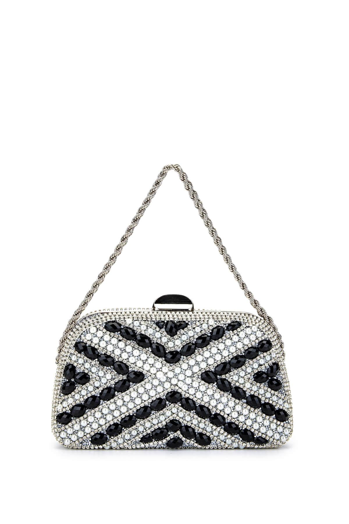  Tamer Tanca Kadın Vegan Siyah Abiye Çanta