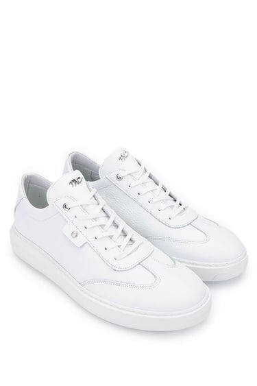  Tamer Tanca Erkek Hakiki Deri Beyaz Sneakers & Spor Ayakkabı