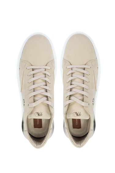  Tamer Tanca Erkek Hakiki Deri Bej Sneakers & Spor Ayakkabı