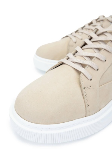  Tamer Tanca Erkek Hakiki Deri Bej Sneakers & Spor Ayakkabı