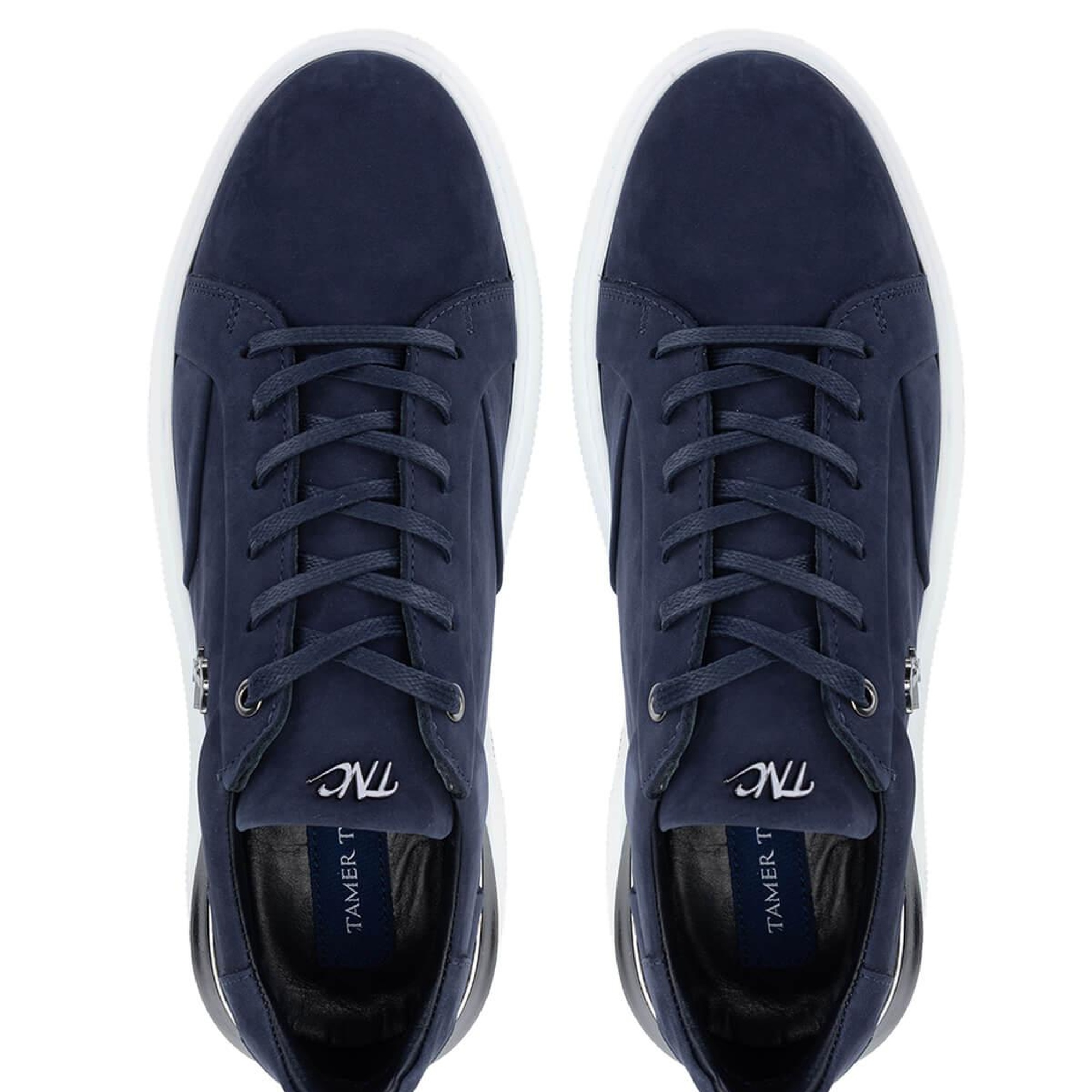 Tamer Tanca Erkek Hakiki Deri Lacivert Nubuk Sneakers & Spor Ayakkabı