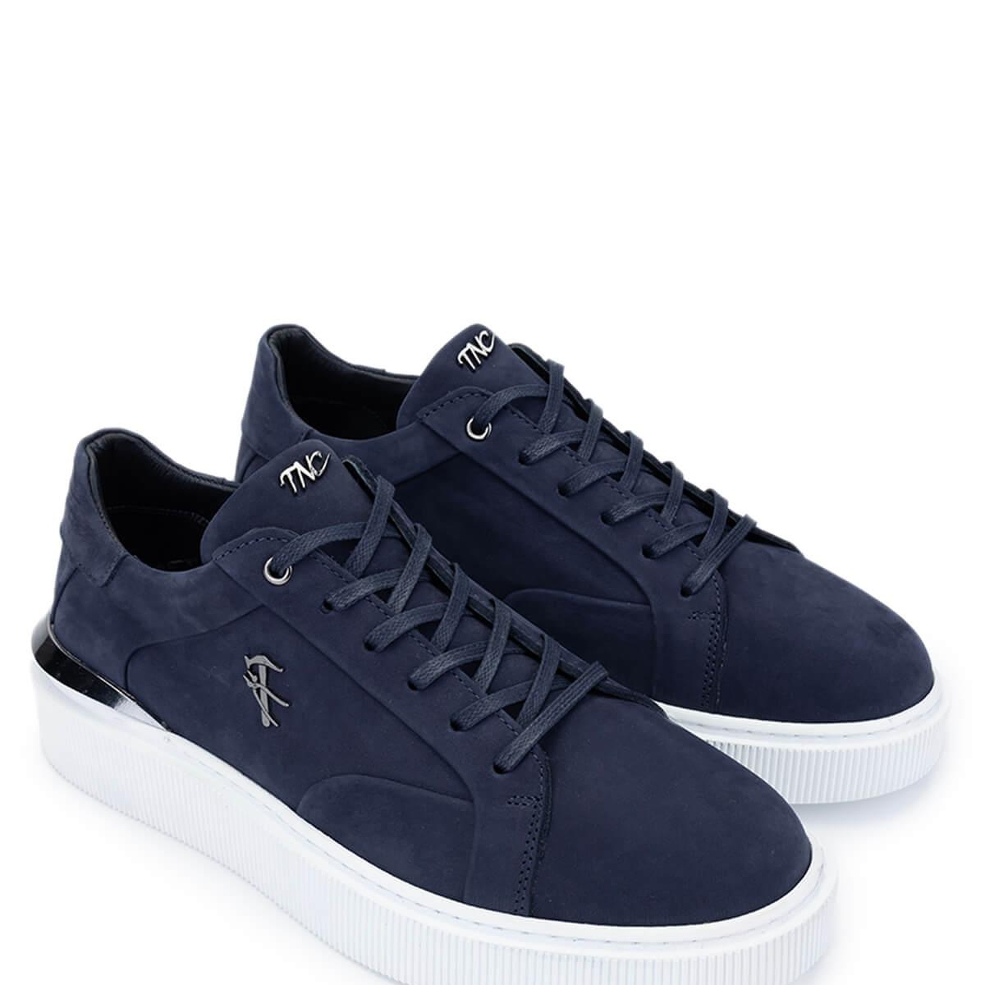 Tamer Tanca Erkek Hakiki Deri Lacivert Nubuk Sneakers & Spor Ayakkabı