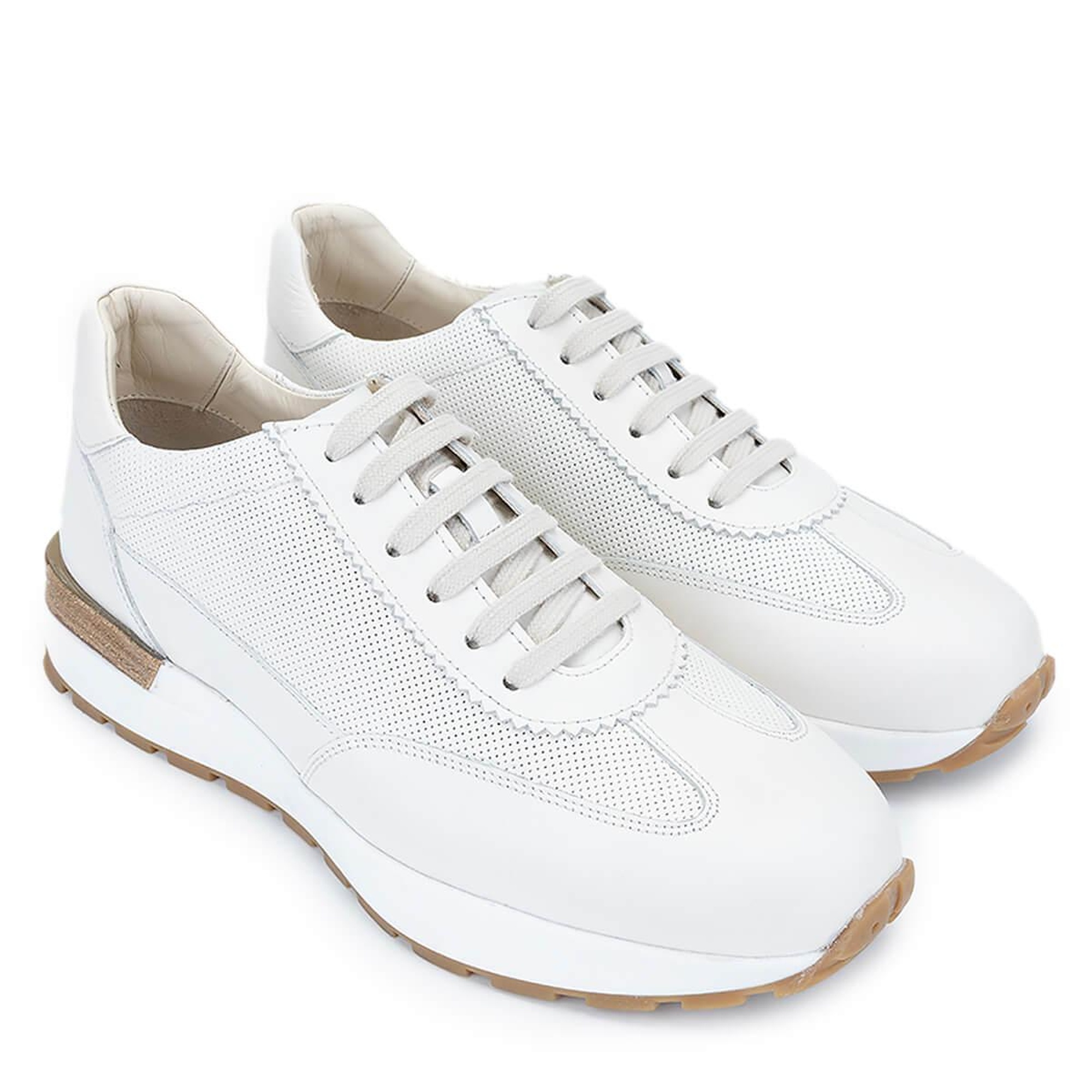 Tamer Tanca Erkek Hakiki Deri Beyaz Sneakers & Spor Ayakkabı