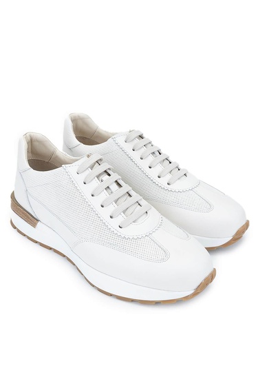  Tamer Tanca Erkek Hakiki Deri Beyaz Sneakers & Spor Ayakkabı